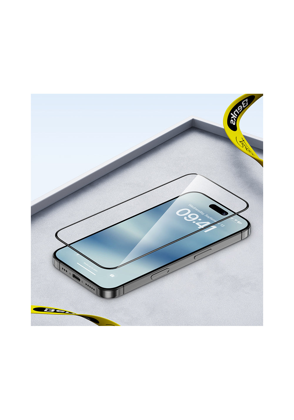 Apple iPhone 16 Pro Max Benks Ultra Shield 0.9mm Çerçeveli 0.3mm Ekran Koruyucu + Kolay Uygulama Aparatlı