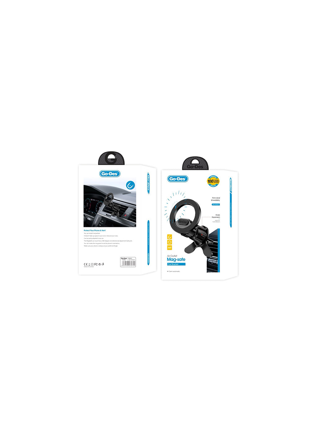 Go Des GD-HD325 M-safe Magnetik 360 Derece Dönebilen Havalandırma Tasarımlı Telefon Tutucu