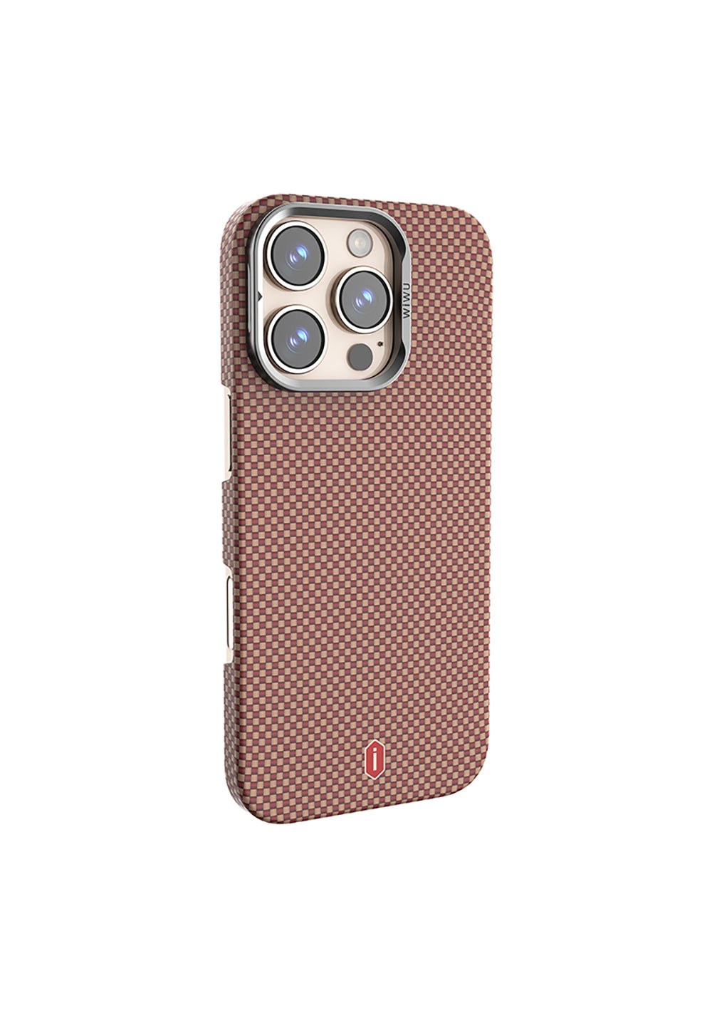 Apple iPhone 16 Pro Kılıf Wiwu DCC-208 Manyetik Şarj Uyumlu Kamera Standlı Aramid Fiber Tasarım Kapak