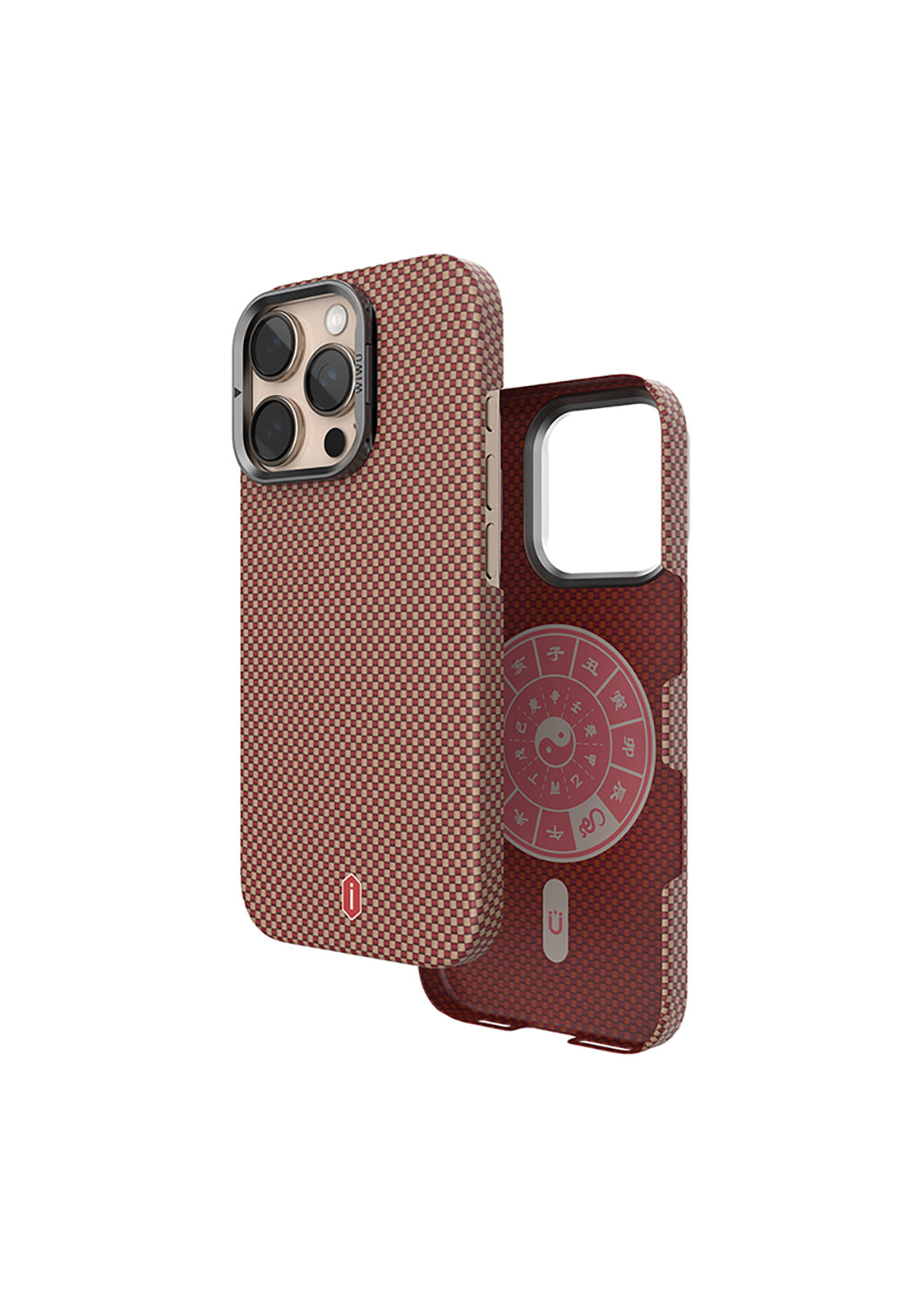 Apple iPhone 16 Pro Kılıf Wiwu DCC-208 Manyetik Şarj Uyumlu Kamera Standlı Aramid Fiber Tasarım Kapak