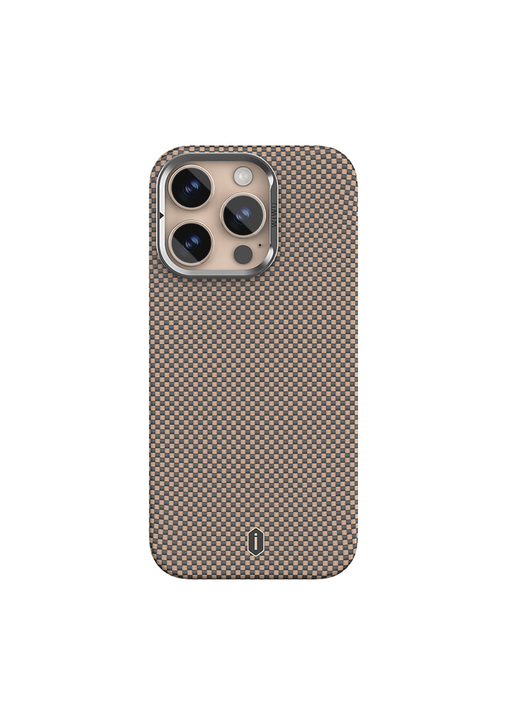 Apple iPhone 16 Pro Max Kılıf Wiwu DCC-208 Manyetik Şarj Uyumlu Kamera Standlı Aramid Fiber Tasarım Kapak