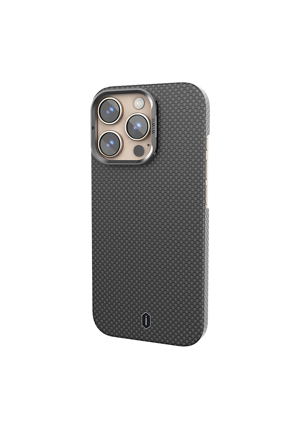 Apple iPhone 16 Pro Max Kılıf Wiwu DCC-208 Manyetik Şarj Uyumlu Kamera Standlı Aramid Fiber Tasarım Kapak