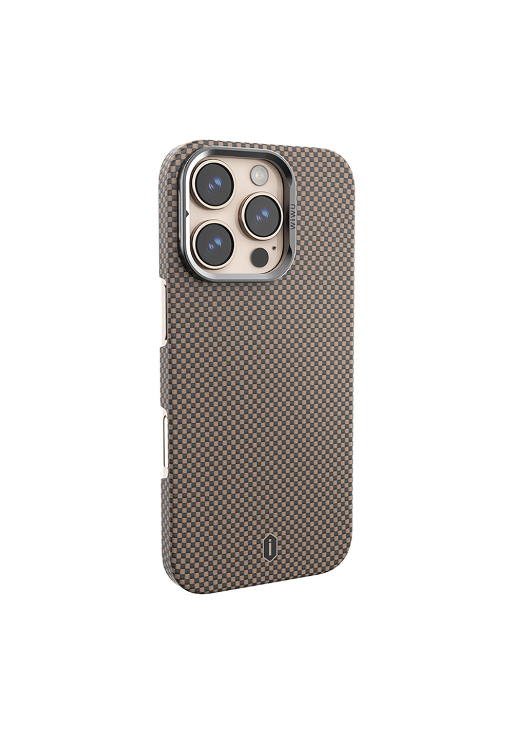 Apple iPhone 16 Pro Max Kılıf Wiwu DCC-208 Manyetik Şarj Uyumlu Kamera Standlı Aramid Fiber Tasarım Kapak
