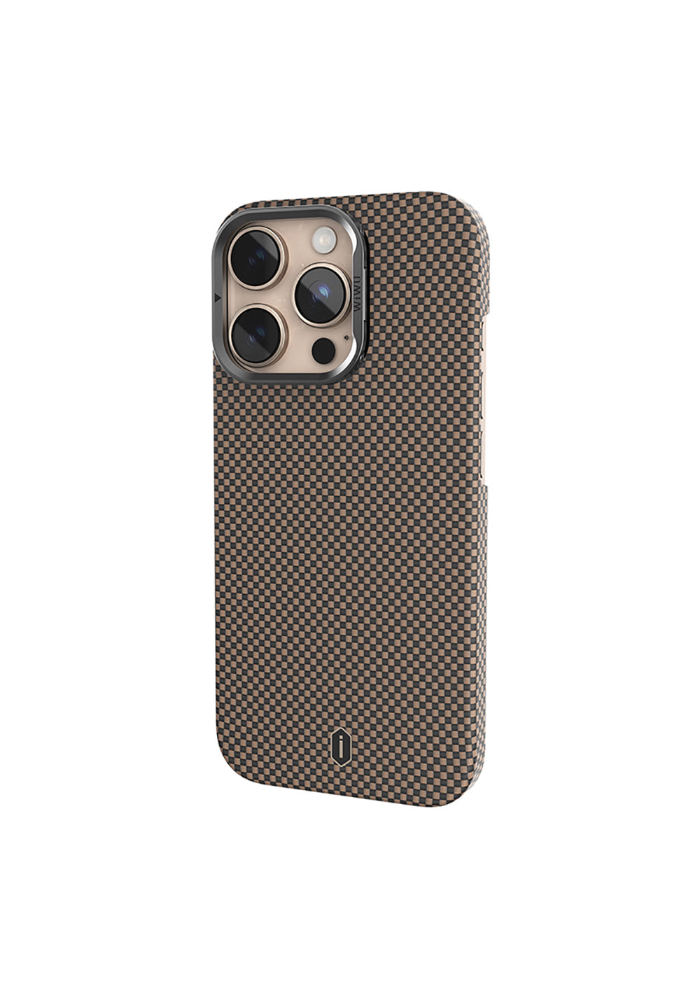 Apple iPhone 16 Pro Max Kılıf Wiwu DCC-208 Manyetik Şarj Uyumlu Kamera Standlı Aramid Fiber Tasarım Kapak