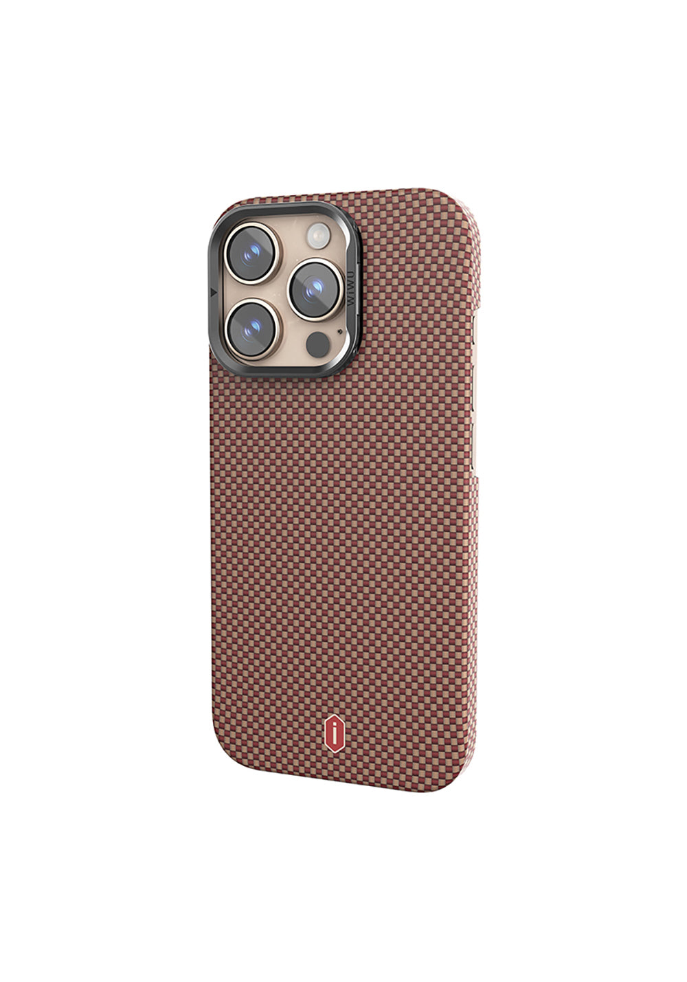 Apple iPhone 16 Pro Max Kılıf Wiwu DCC-208 Manyetik Şarj Uyumlu Kamera Standlı Aramid Fiber Tasarım Kapak
