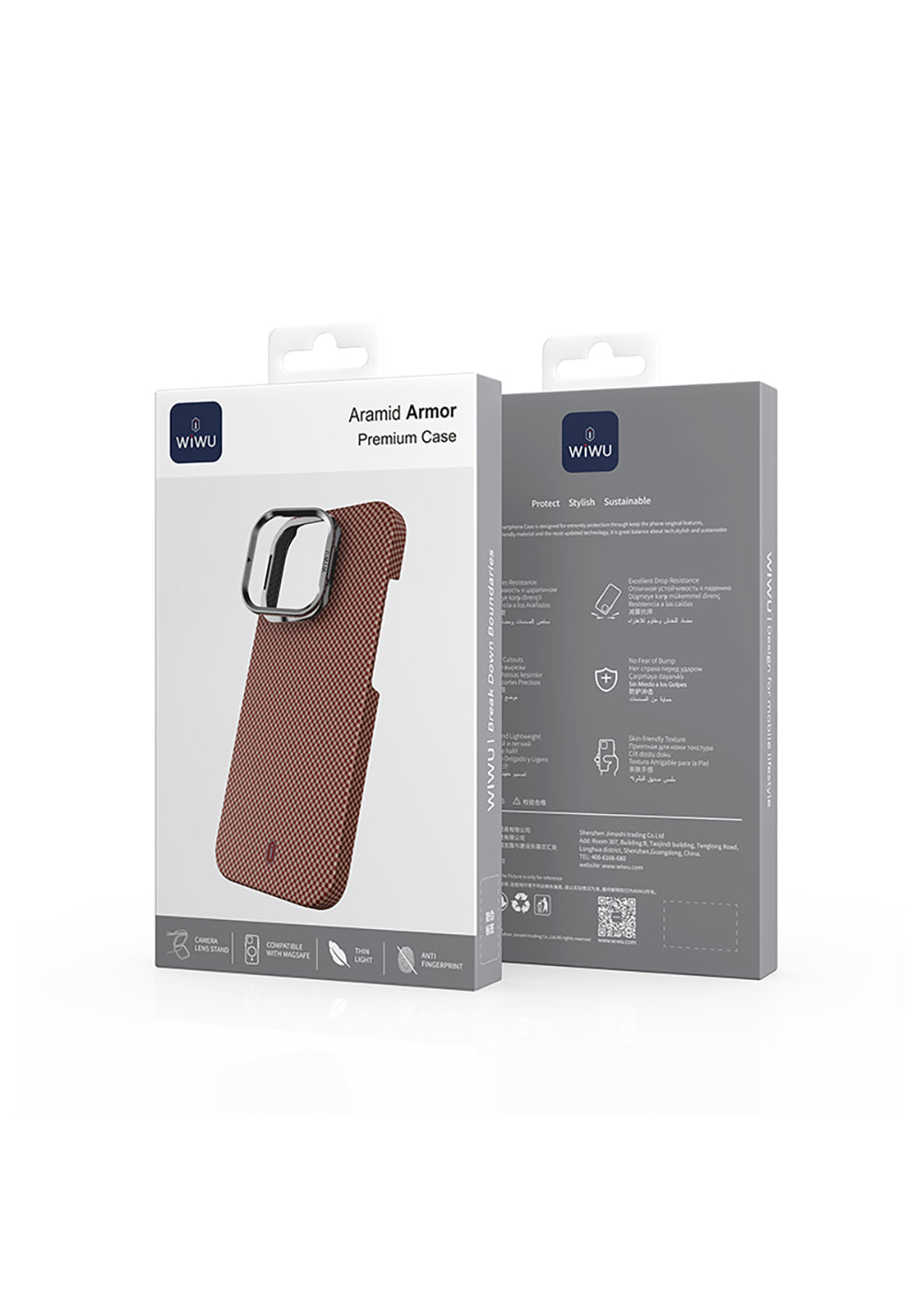 Apple iPhone 16 Pro Max Kılıf Wiwu DCC-208 Manyetik Şarj Uyumlu Kamera Standlı Aramid Fiber Tasarım Kapak