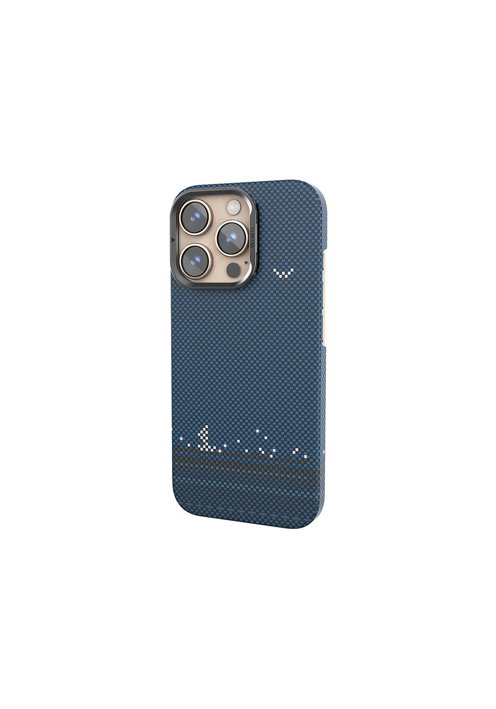 Apple iPhone 16 Pro Max Kılıf Wiwu DCC-209 Manyetik Şarj Uyumlu Kamera Standlı Aramid Fiber Tasarım Kapak