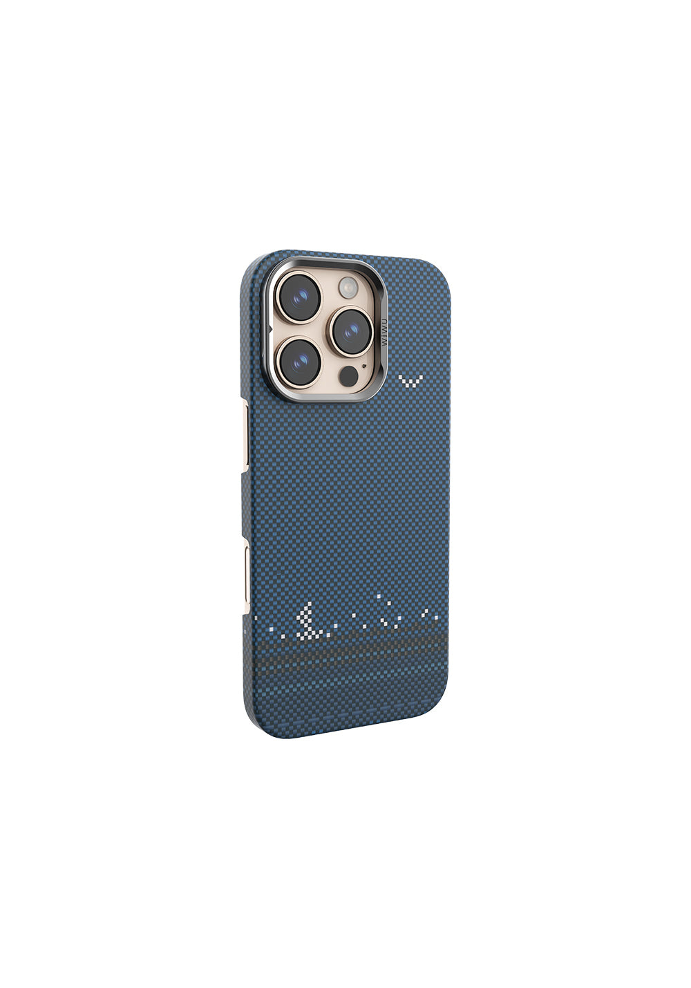 Apple iPhone 16 Pro Max Kılıf Wiwu DCC-209 Manyetik Şarj Uyumlu Kamera Standlı Aramid Fiber Tasarım Kapak