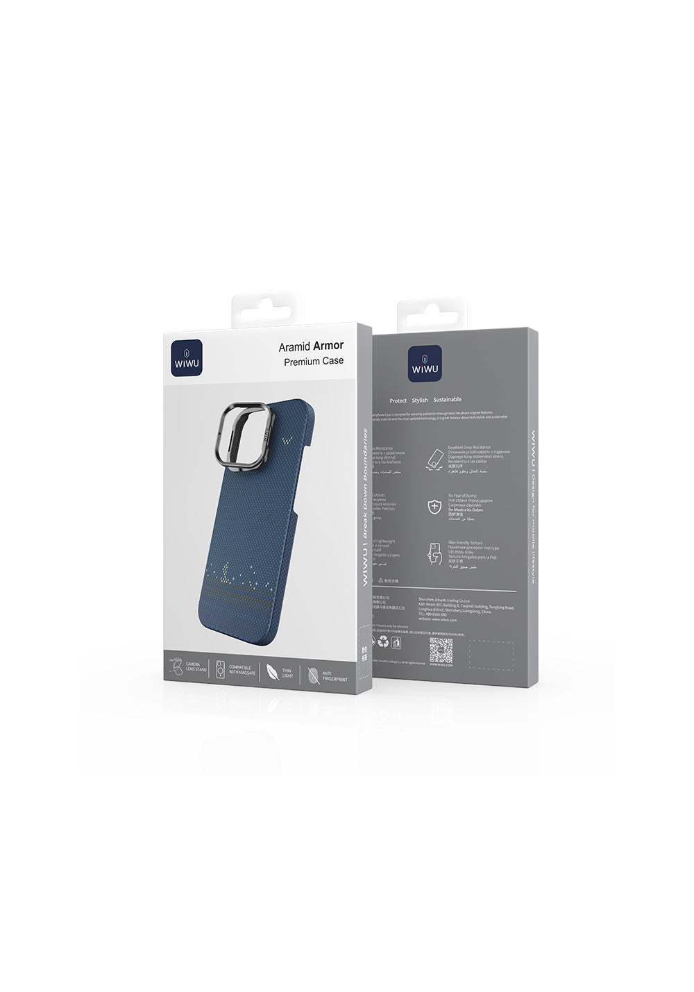 Apple iPhone 16 Pro Max Kılıf Wiwu DCC-209 Manyetik Şarj Uyumlu Kamera Standlı Aramid Fiber Tasarım Kapak