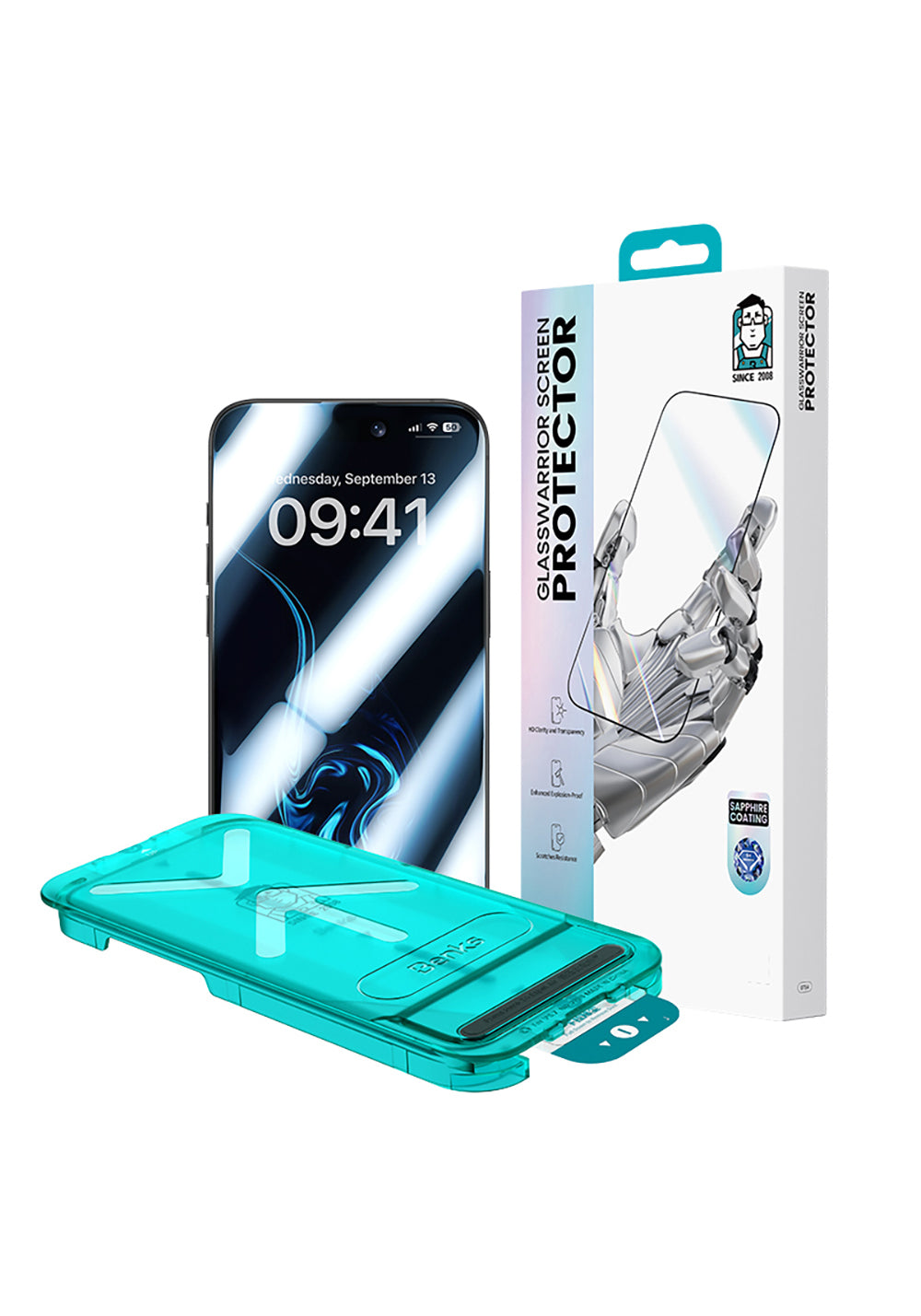 Apple iPhone 16 Pro Max Benks Glass Warrior Safir Coating Ultra İnce Cam Ekran Koruyucu