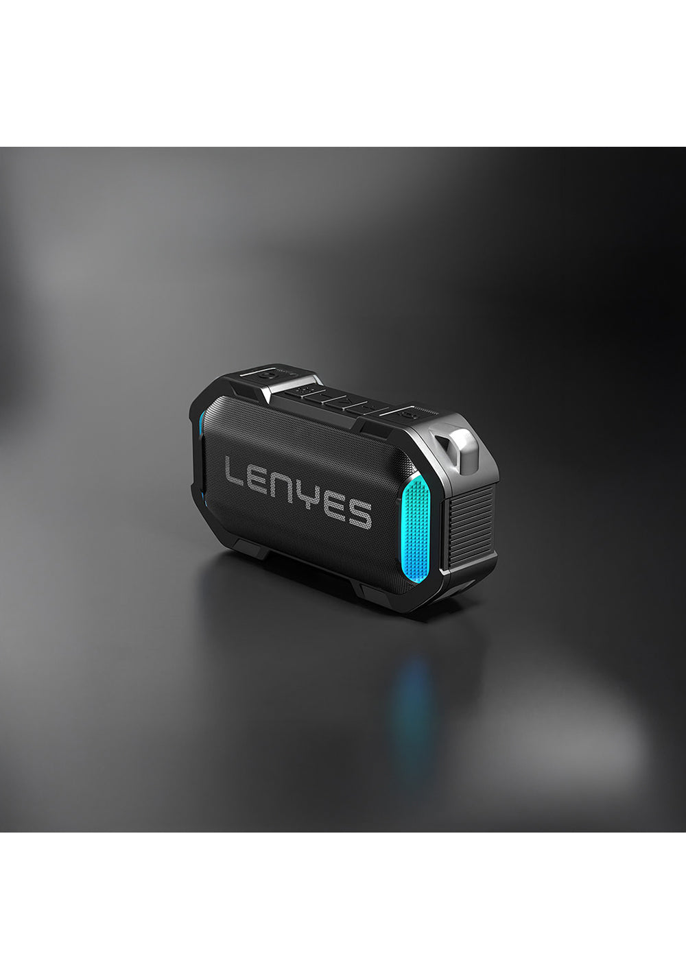 Lenyes S233 Ritme Duyarlı RGB Işıklı Taşınabilir Su Geçirmez TWS Bluetooth Hoparlör