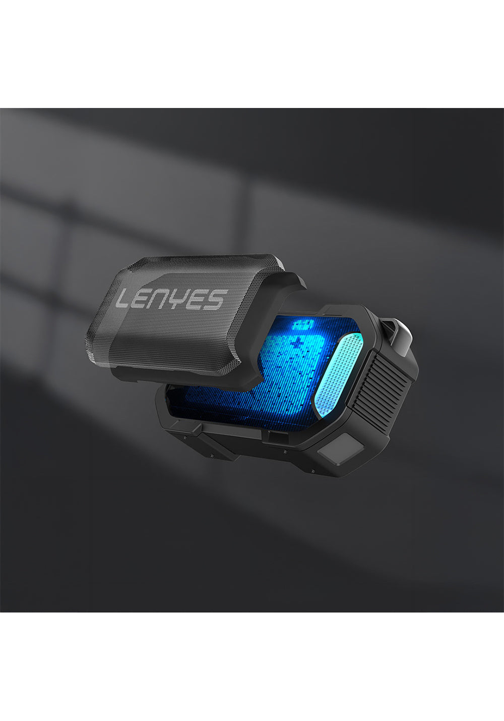 Lenyes S233 Ritme Duyarlı RGB Işıklı Taşınabilir Su Geçirmez TWS Bluetooth Hoparlör