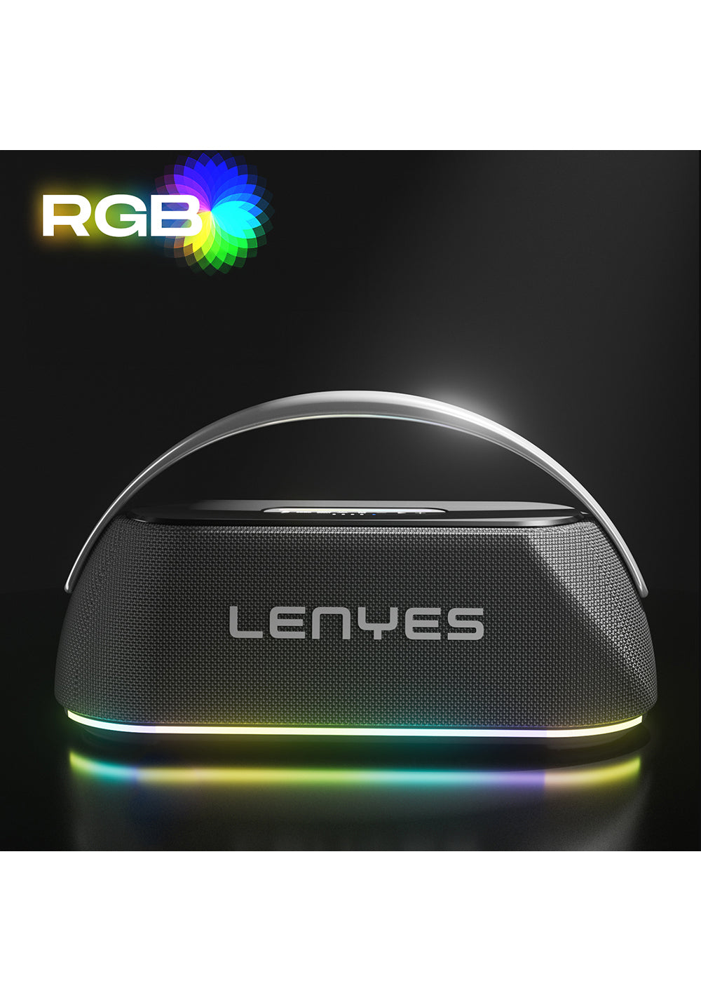 Lenyes S869 RGB Işıklı Çift Mikrofonlu Taşınabilir Bluetooth Hoparlör v5.3