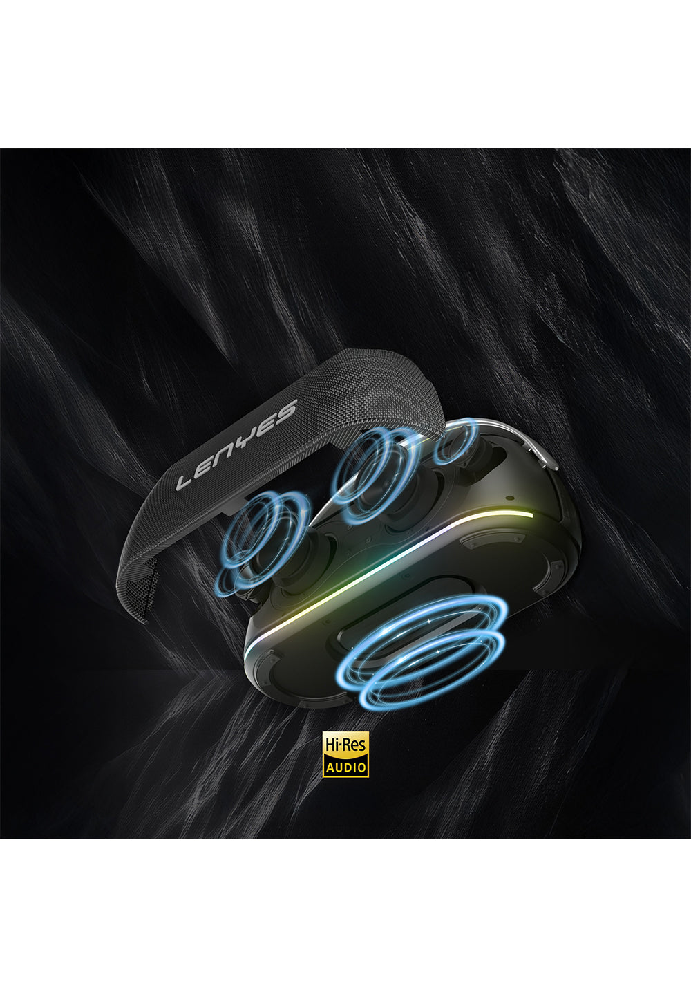 Lenyes S869 RGB Işıklı Çift Mikrofonlu Taşınabilir Bluetooth Hoparlör v5.3