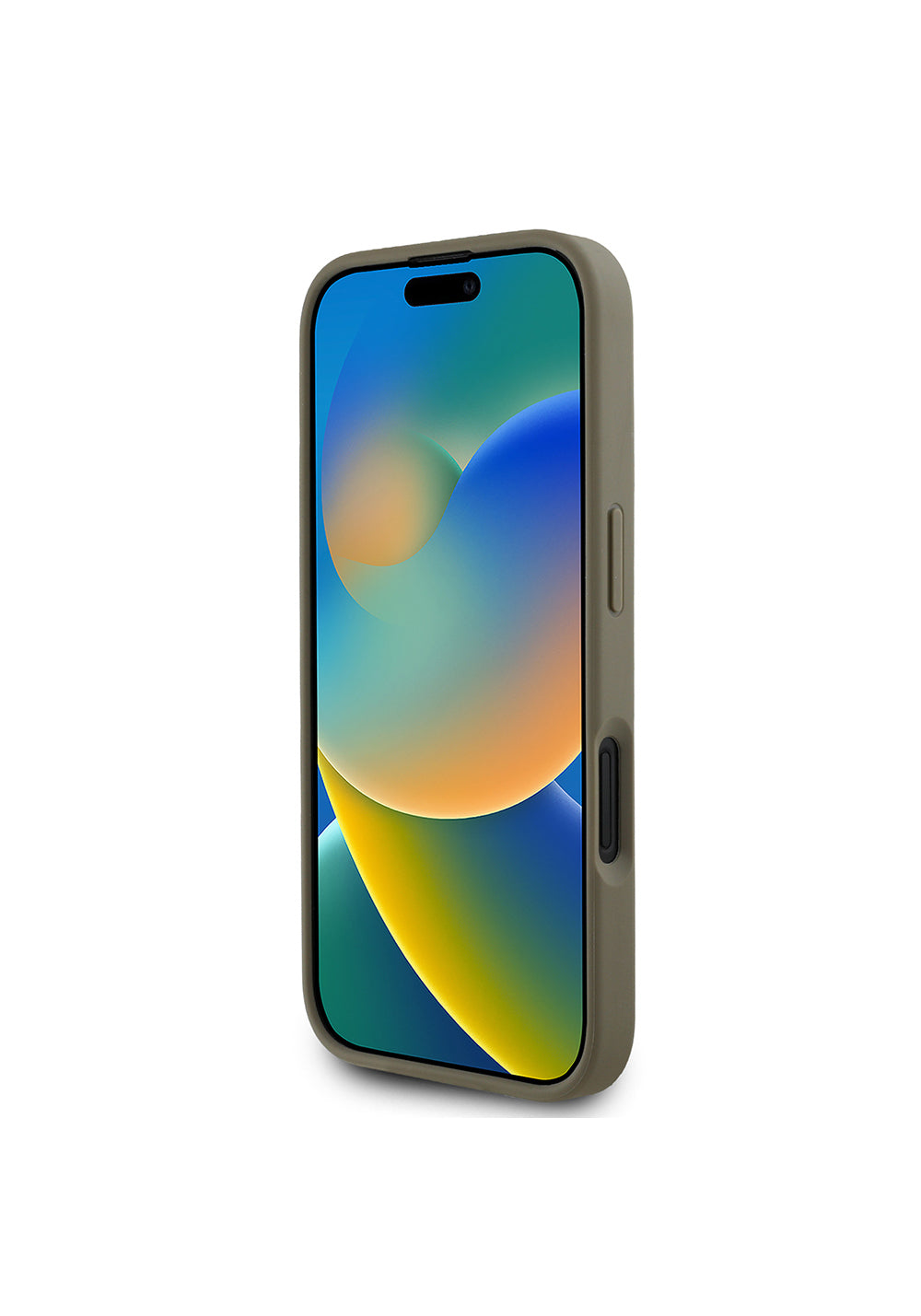 Apple iPhone 16 Kılıf DKNY Orijinal Lisanslı Manyetik Şarj Uyumlu 3D Yazılı Grid Pattern Kapak