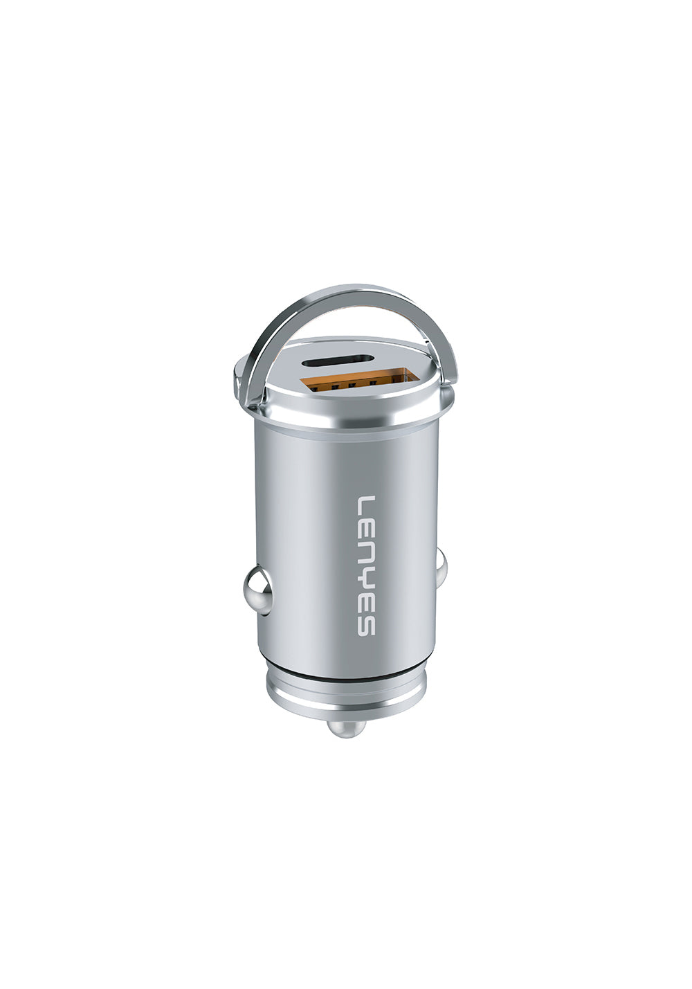 Lenyes CA60 Hızlı Şarj Özellikli Dual Type-C + USB-A Portlu Mini Araç Şarj Aleti PD 45W