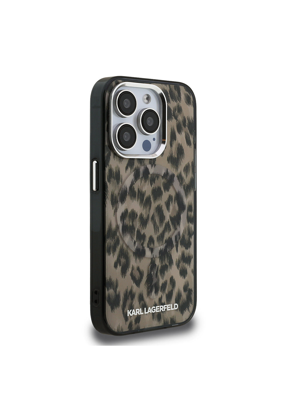 Apple iPhone 16 Pro Max Kılıf Karl Lagerfeld Orijinal Lisanslı IML Leopar Baskılı Kapak