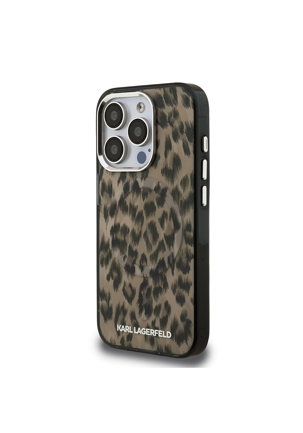 Apple iPhone 16 Pro Max Kılıf Karl Lagerfeld Orijinal Lisanslı IML Leopar Baskılı Kapak