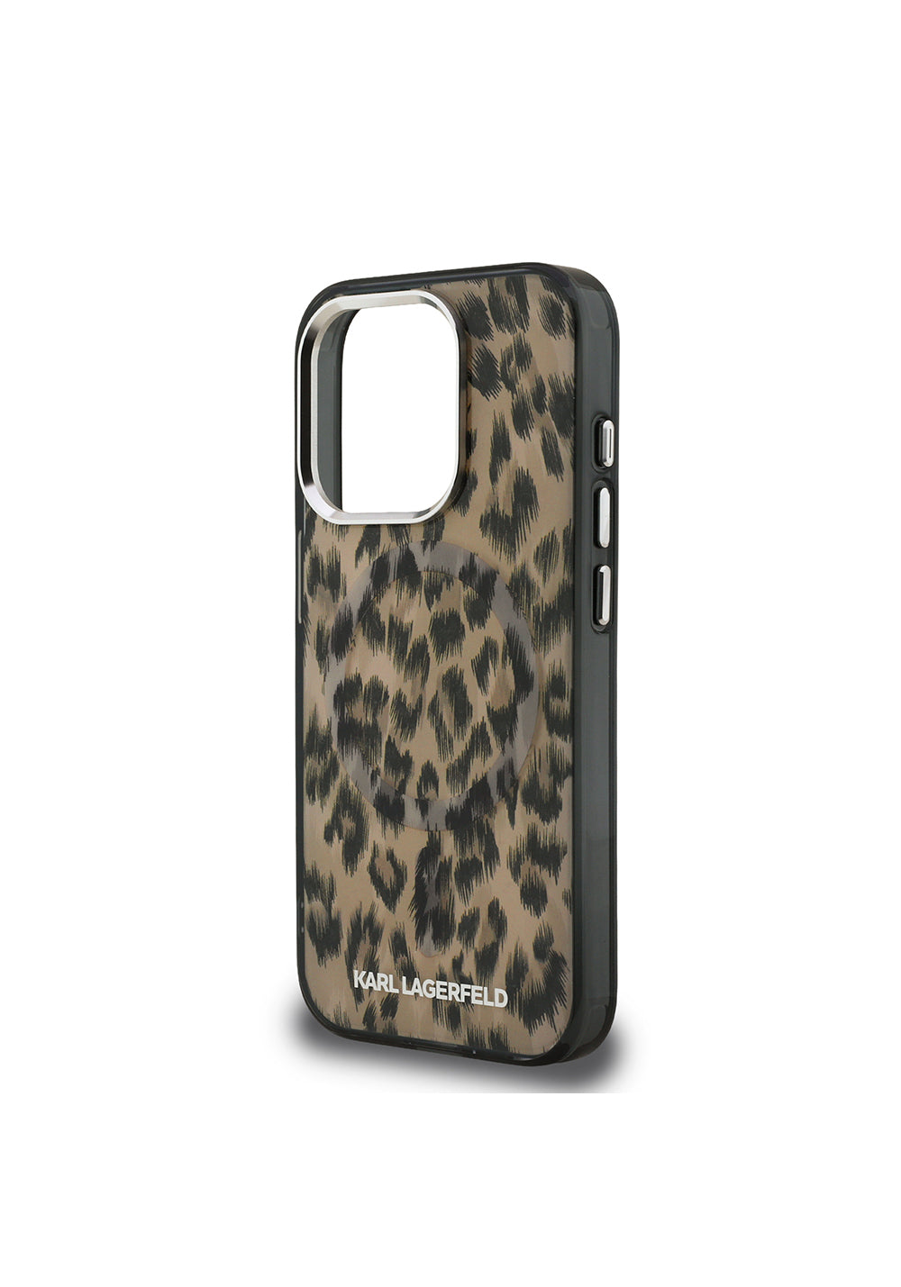 Apple iPhone 16 Pro Max Kılıf Karl Lagerfeld Orijinal Lisanslı IML Leopar Baskılı Kapak