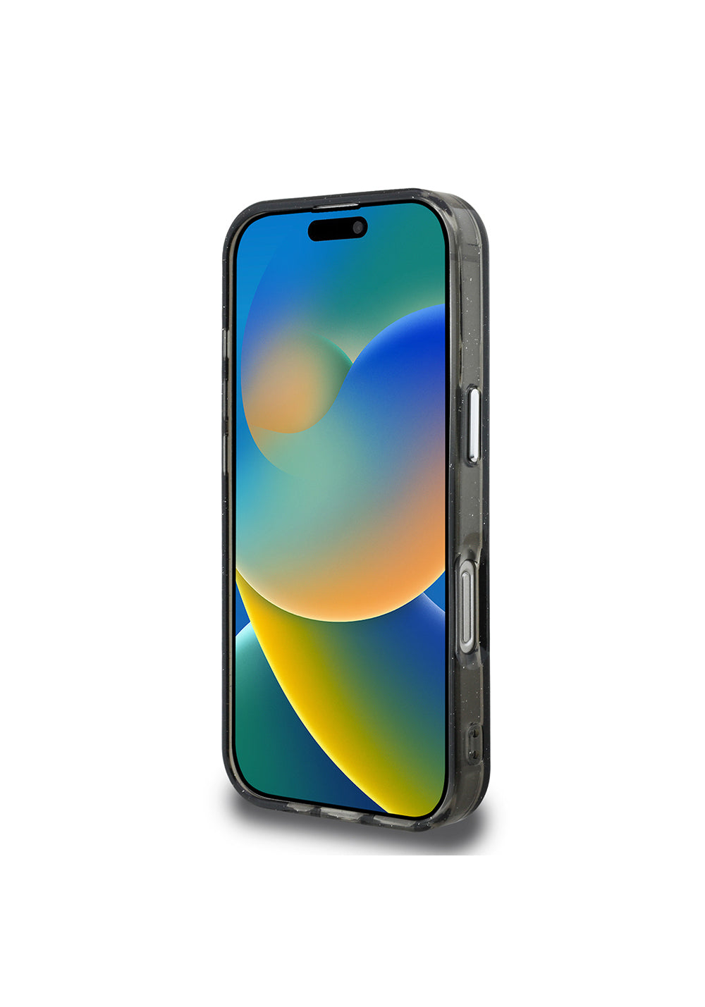 Apple iPhone 16 Pro Max Kılıf Karl Lagerfeld Orijinal Lisanslı Parlayan Simli Karl & Choupette Sketch Logo Kapak