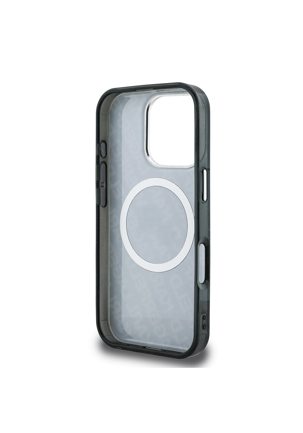 Apple iPhone 16 Pro Kılıf Karl Lagerfeld Orijinal Lisanslı Parlayan Simli Karl & Choupette Heads Kapak