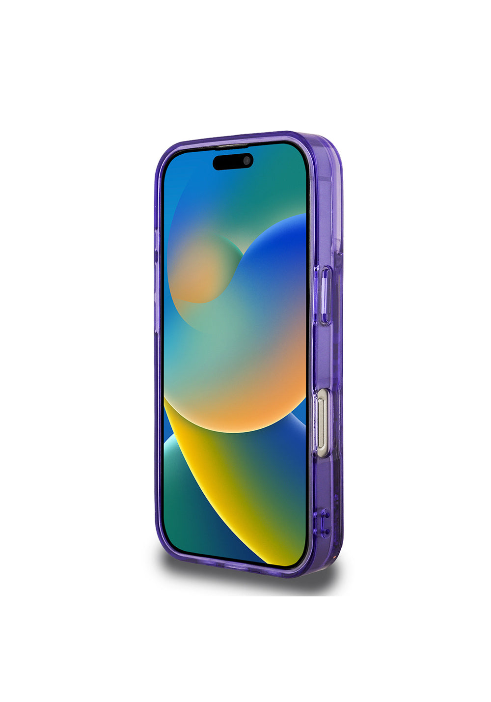 Apple iPhone 16 Pro Max Kılıf Guess Orijinal Lisanslı Transparan Sıvılı Simli Altın Çizgili Kapak