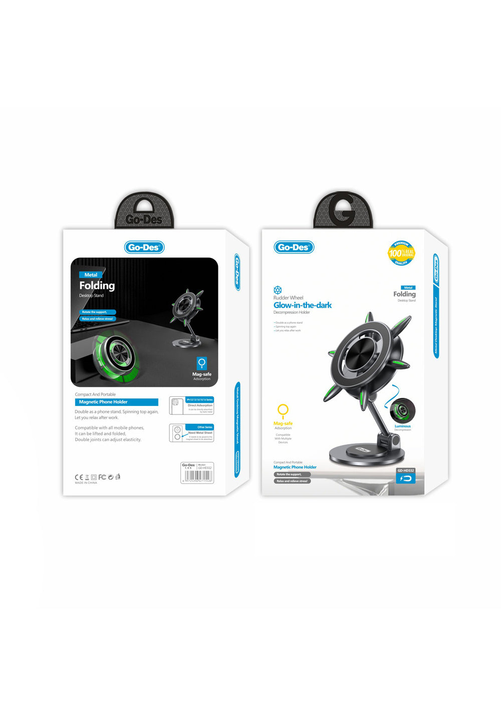 Go Des GD-HD332 360 Derece Dönebilen Fosforlu Magnetik Metal Stand