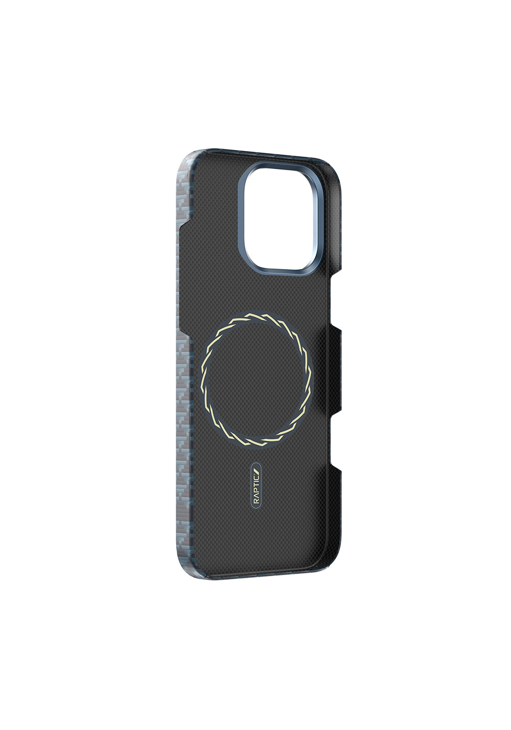Apple iPhone 16 Pro Kılıf Manyetik Şarj Uyumlu Raptic Aramid Skin Origin Serisi Karbon Kapak