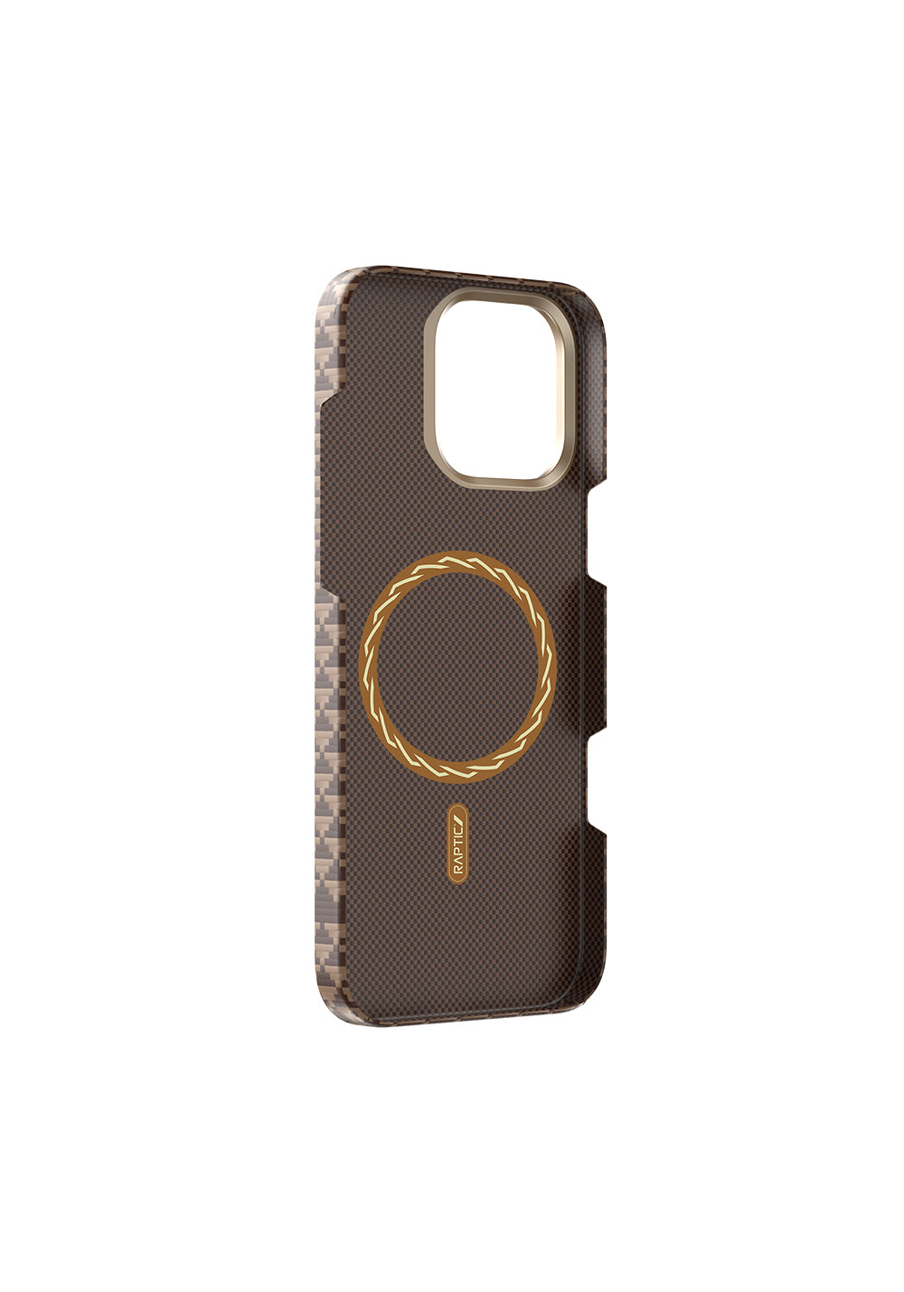 Apple iPhone 16 Pro Max Kılıf Manyetik Şarj Uyumlu Raptic Aramid Skin Origin Serisi Karbon Kapak