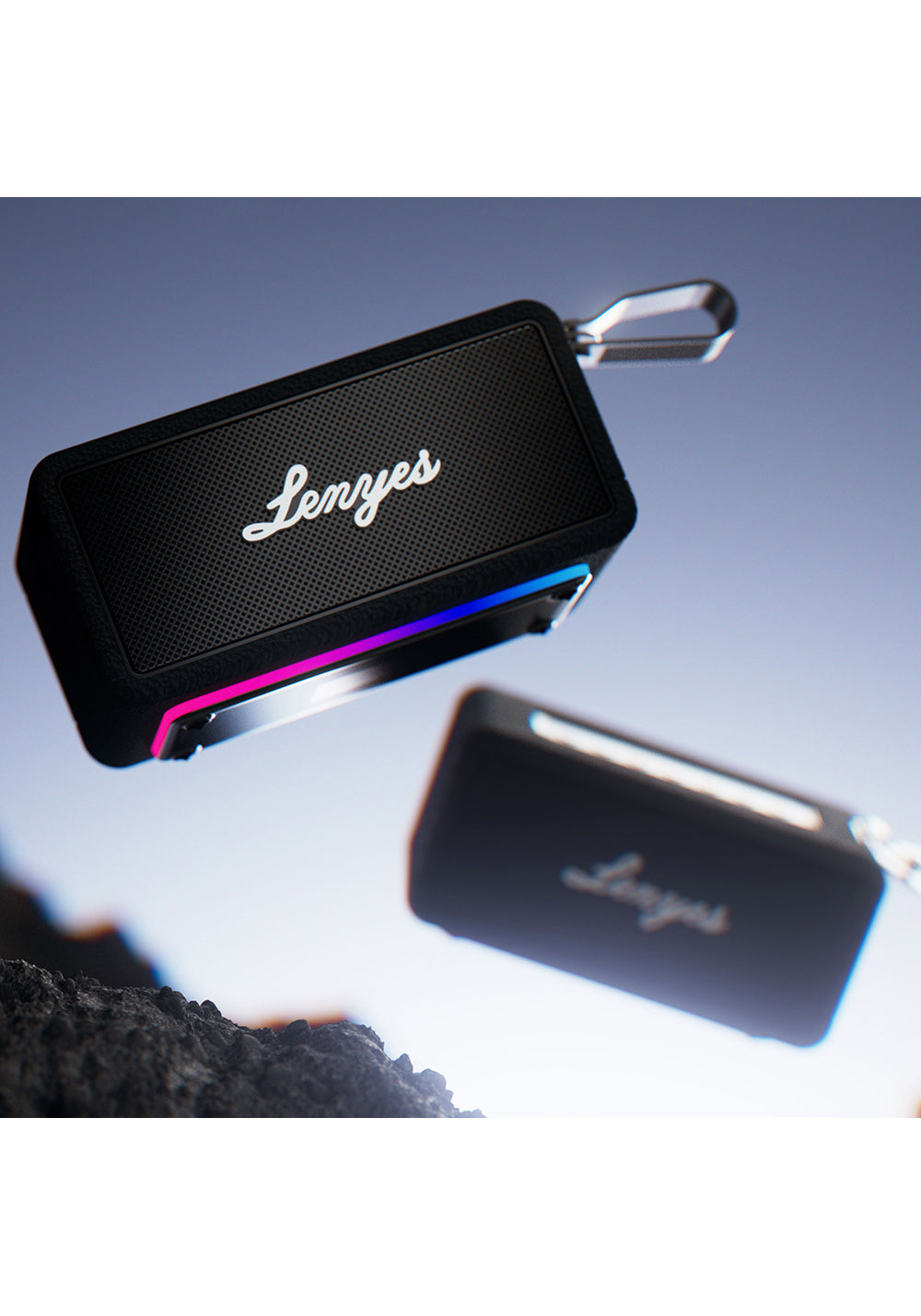 Lenyes S875 Elegance Serisi RGB Işıklı Taşınabilir Su Geçirmez TWS Bluetooth Hoparlör v5.3 40W