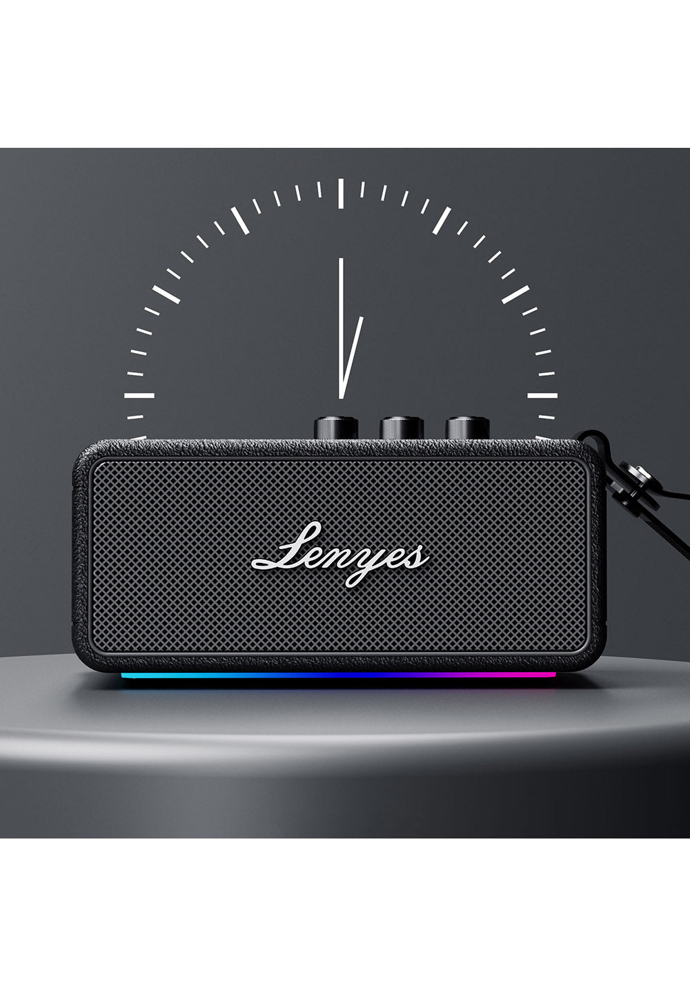 Lenyes S876 Supreme Serisi RGB Işıklı Taşınabilir Su Geçirmez TWS Bluetooth Hoparlör v5.3 45W