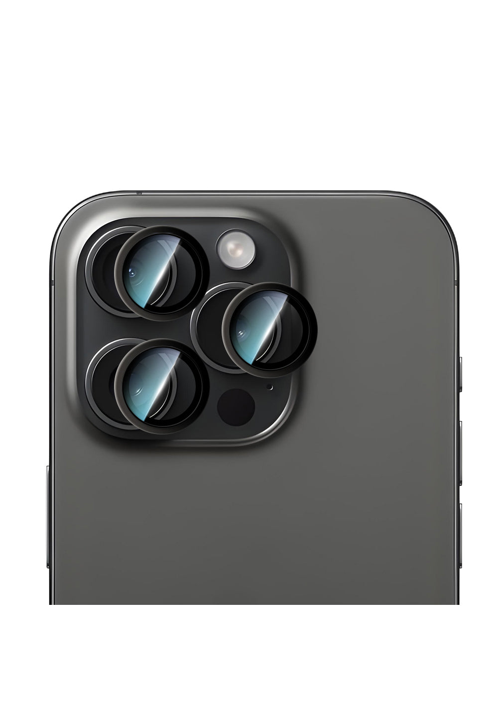 Apple iPhone 15 Pro Max CaseWorld Alloy Serisi Oleofobik Anti Reflective Kamera Lens Koruyucu