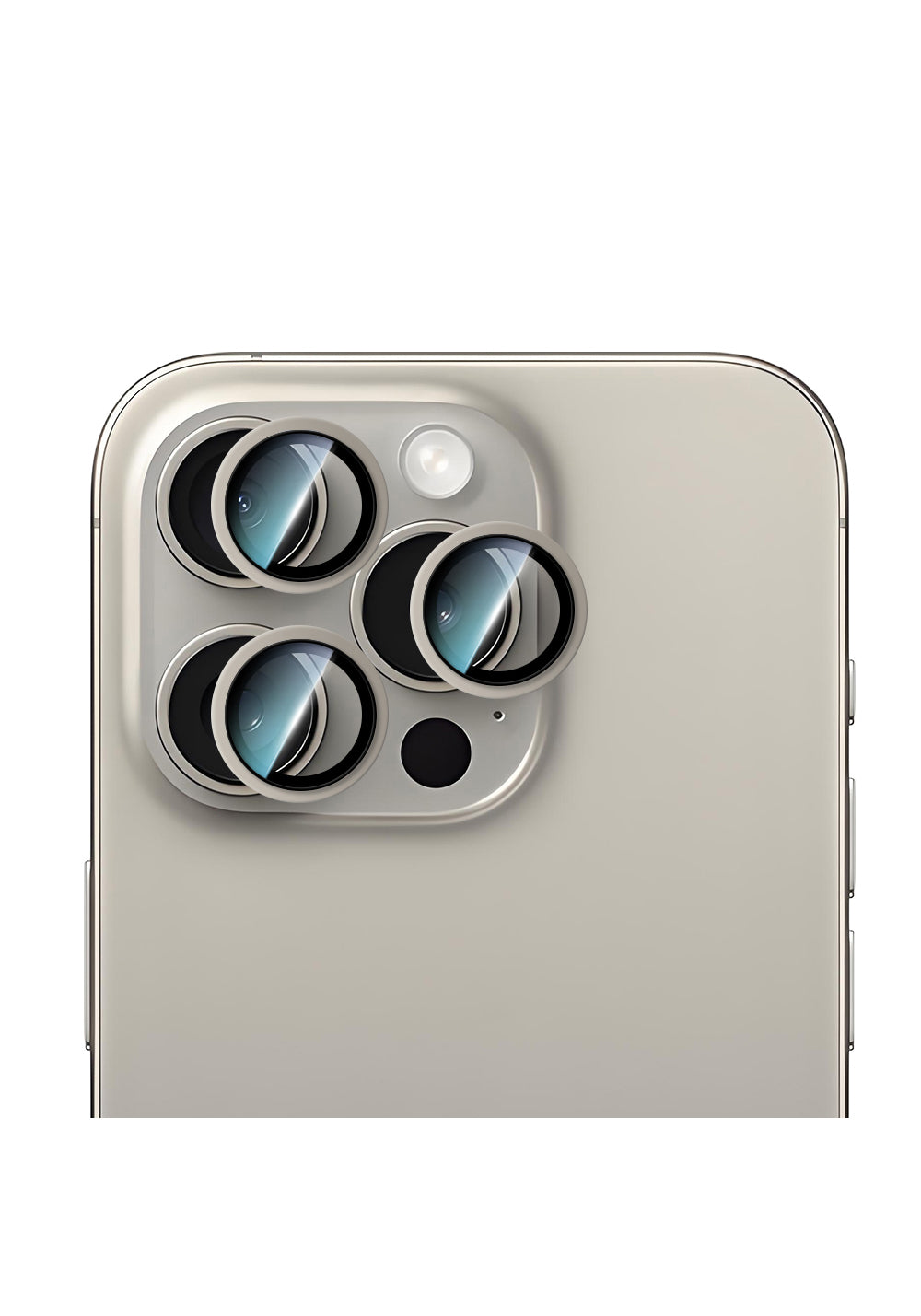 Apple iPhone 15 Pro Max CaseWorld Alloy Serisi Oleofobik Anti Reflective Kamera Lens Koruyucu