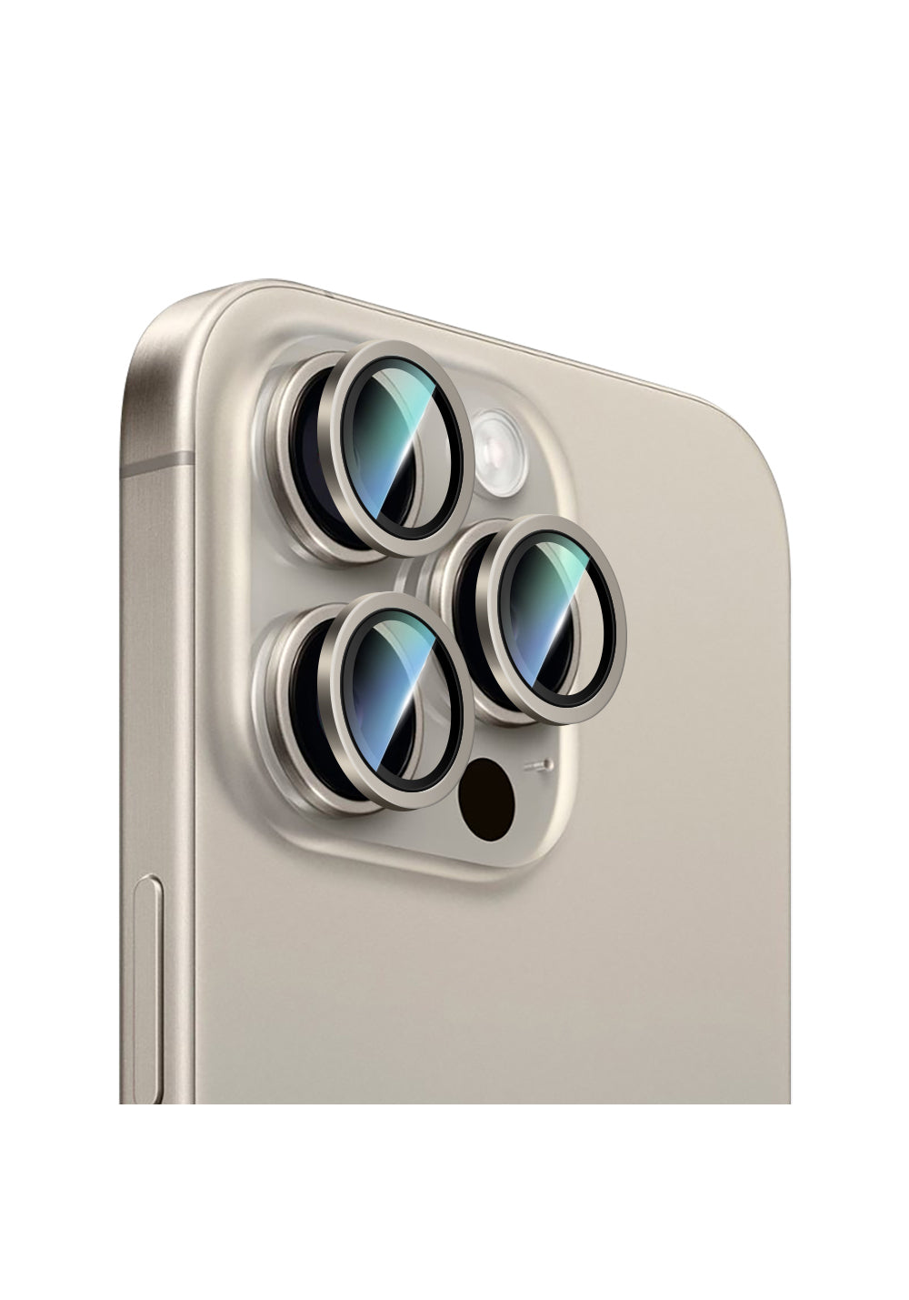 Apple iPhone 15 Pro Max CaseWorld Alloy Serisi Oleofobik Anti Reflective Kamera Lens Koruyucu