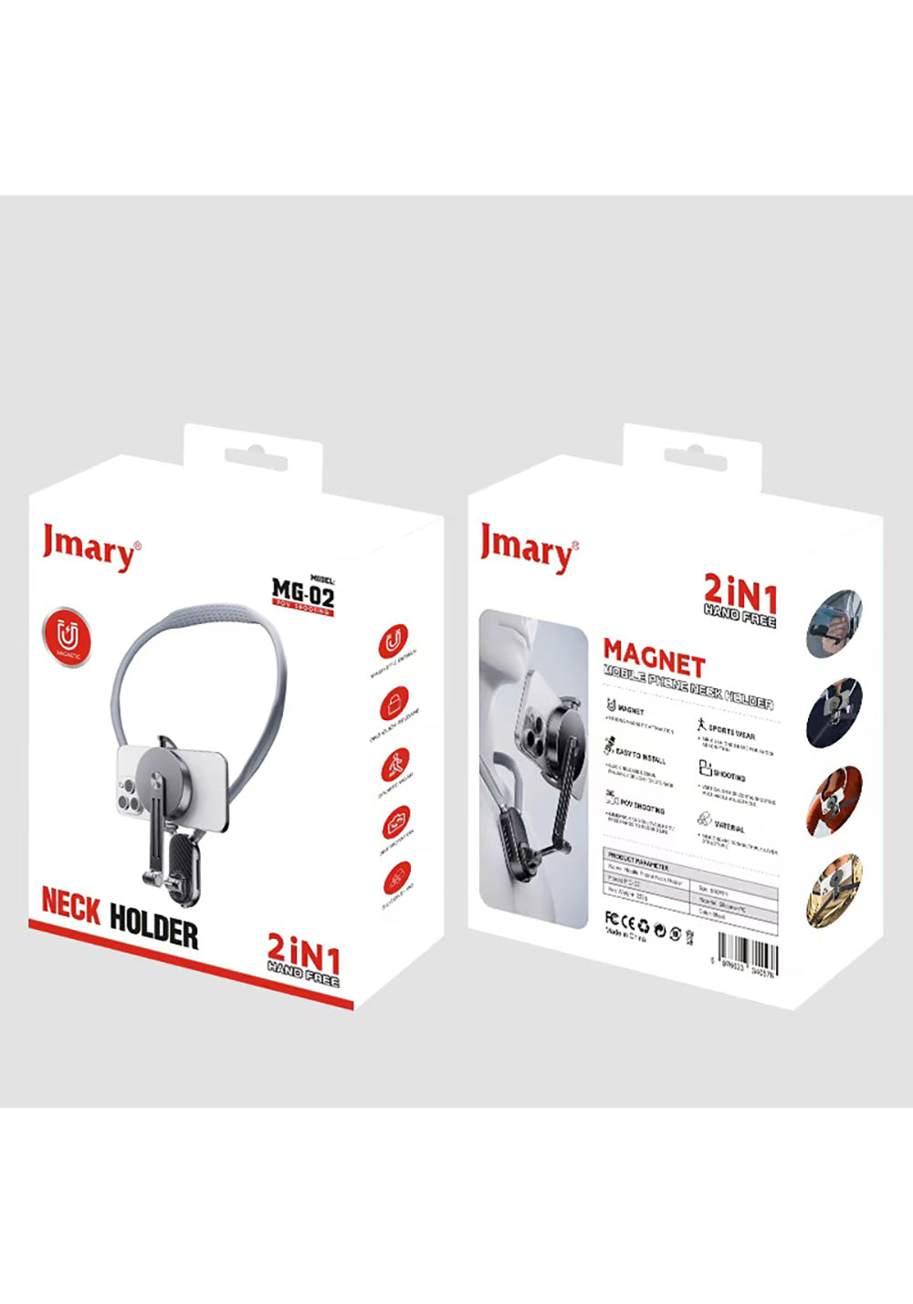 Jmary MG-02 2in1 Eller Serbest Magnetik Boyun Askılı Telefon Tutucu