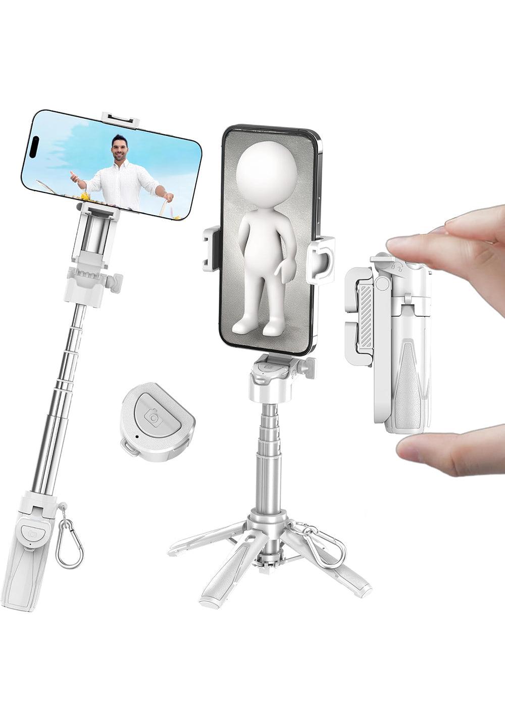 Jmary MT-18 360 Derece Dönebilen Kumandalı Selfie Çubuğu ve Tripod