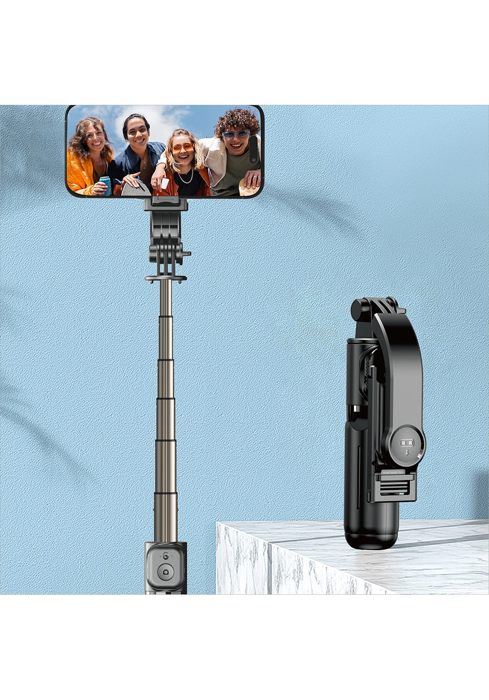 Go Des GD-ST66 Kumandalı 360 Derece Dönebilen Selfie Çubuğu ve Tripod