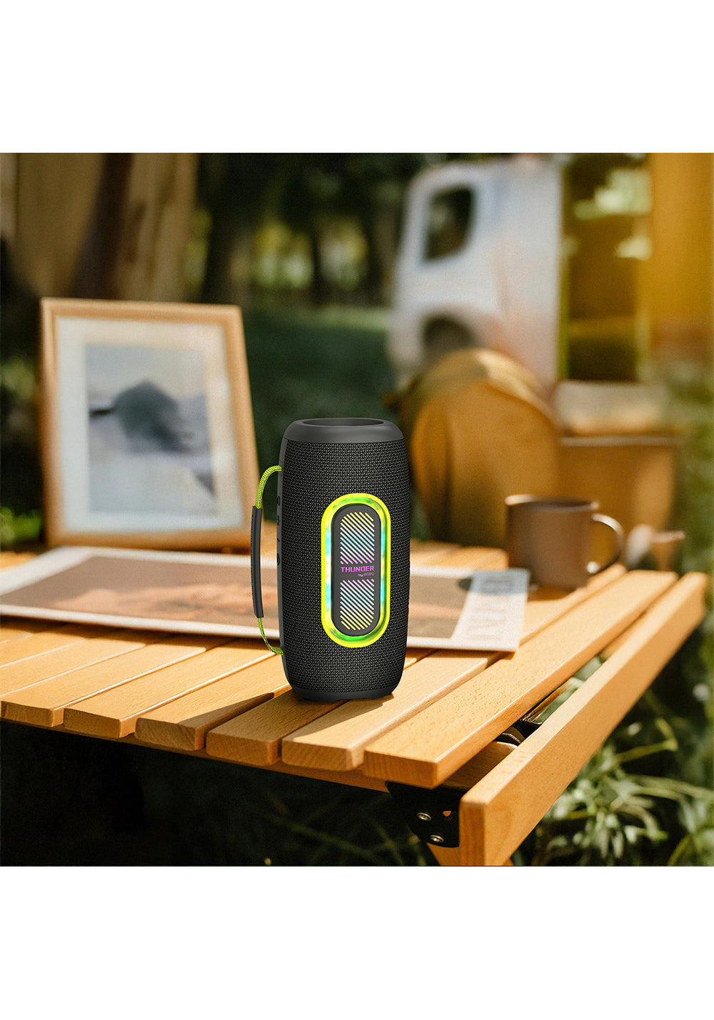 Wiwu H7 RGB Işıklı Askılı TWS Bluetooth Speaker Hoparlör v5.3 40W