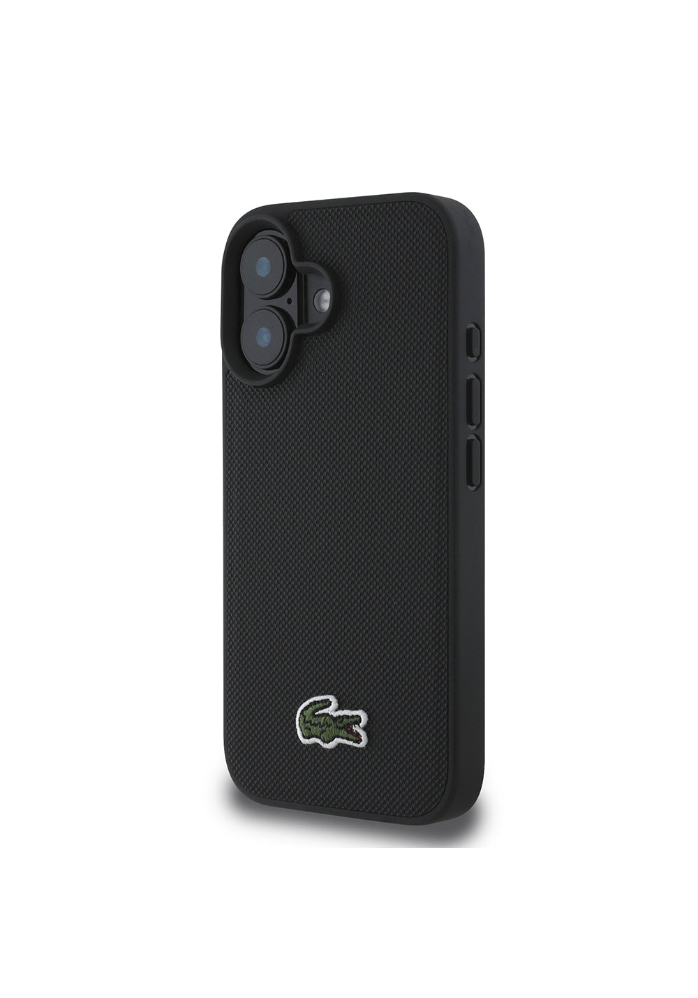 Apple iPhone 16 Kılıf Lacoste Orijinal Lisanslı PU Pike Desenli Arka Yüzey İkonik Timsah Dokuma Logolu Kapak + Type-C Kablo 1.5m