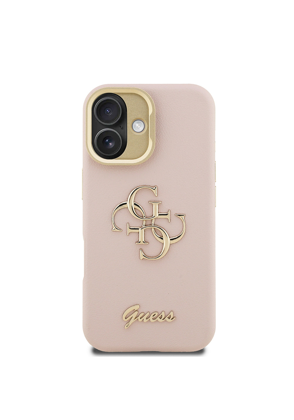 Apple iPhone 16 Kılıf Guess Orijinal Lisanslı Grained Yazı Logolu Kamera Standlı Kapak