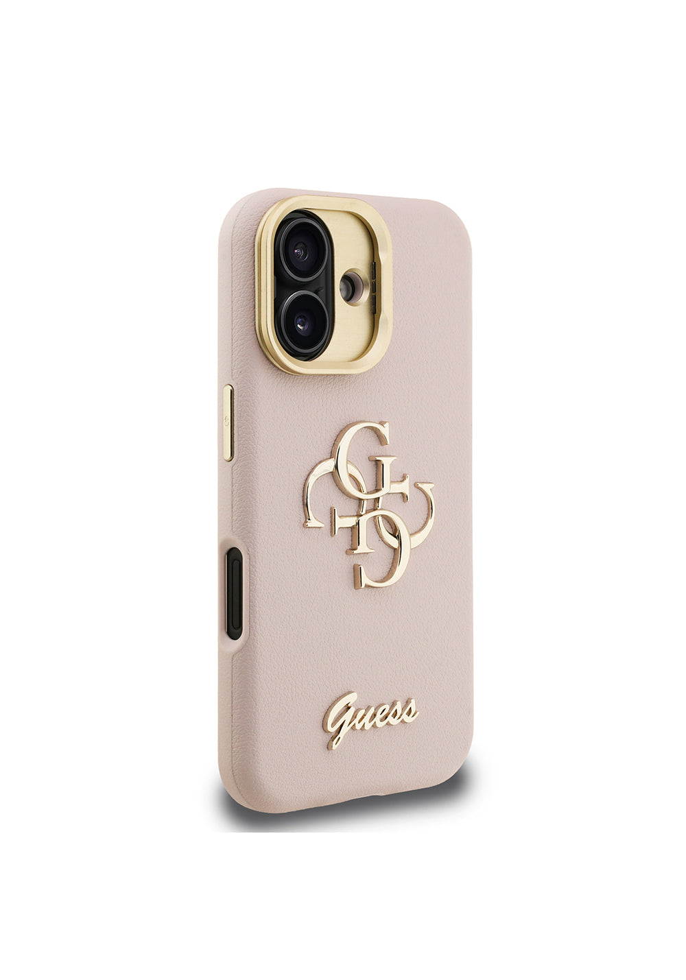 Apple iPhone 16 Kılıf Guess Orijinal Lisanslı Grained Yazı Logolu Kamera Standlı Kapak