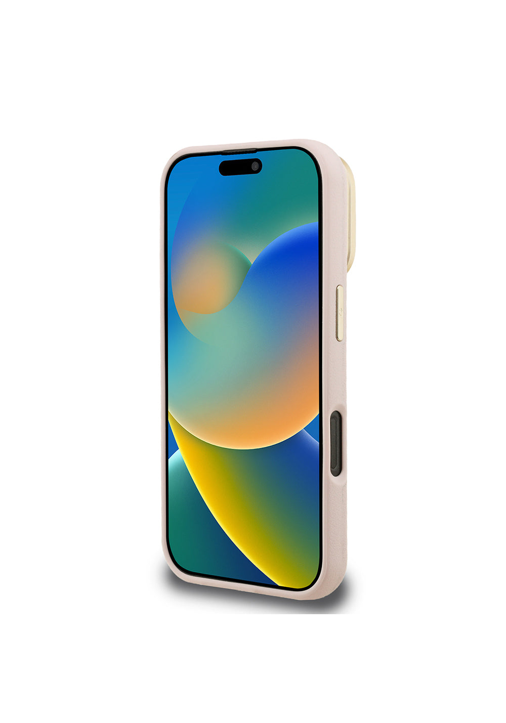 Apple iPhone 16 Kılıf Guess Orijinal Lisanslı Grained Yazı Logolu Kamera Standlı Kapak