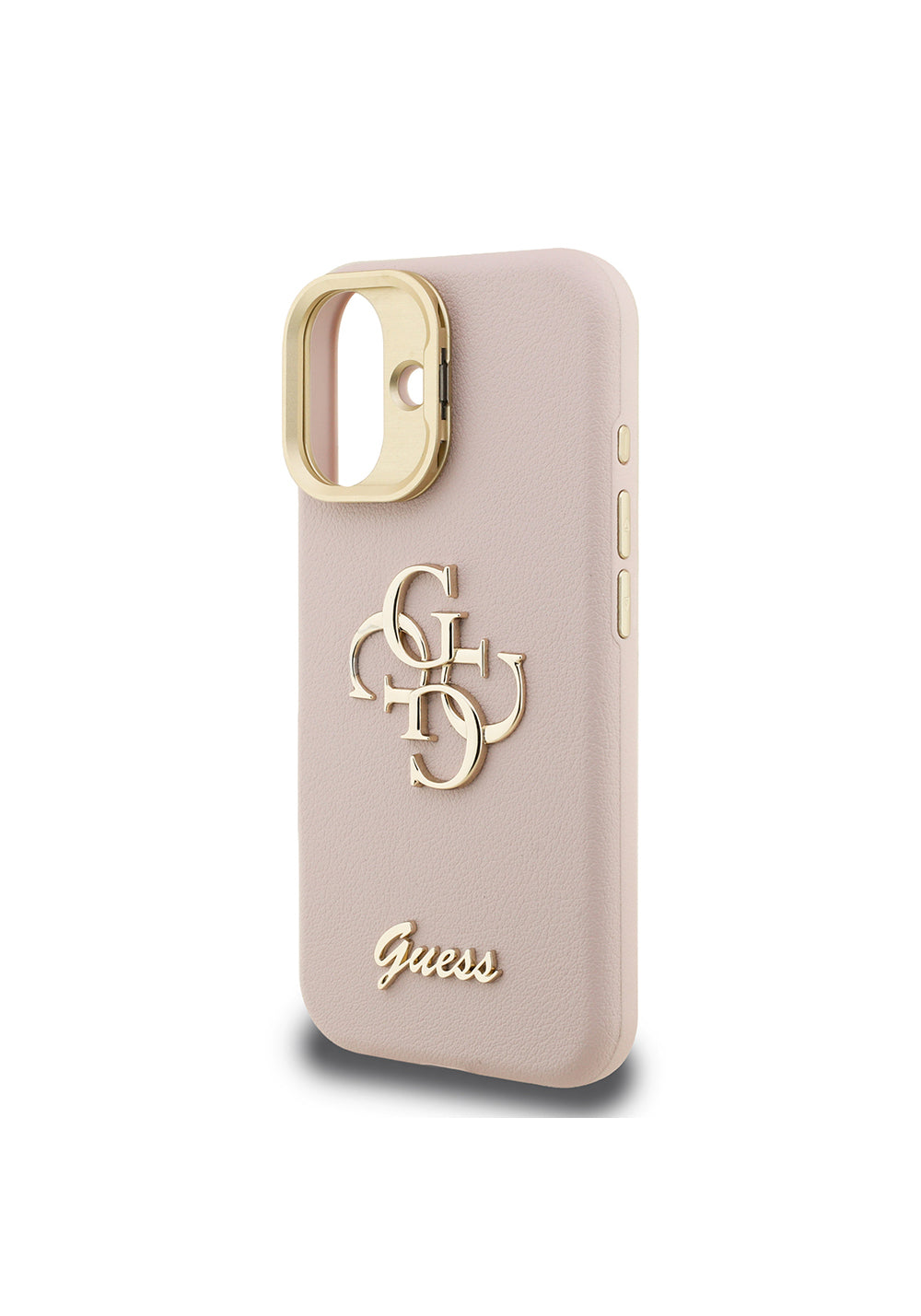 Apple iPhone 16 Kılıf Guess Orijinal Lisanslı Grained Yazı Logolu Kamera Standlı Kapak