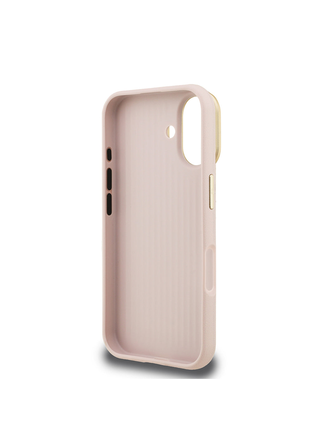 Apple iPhone 16 Kılıf Guess Orijinal Lisanslı Grained Yazı Logolu Kamera Standlı Kapak