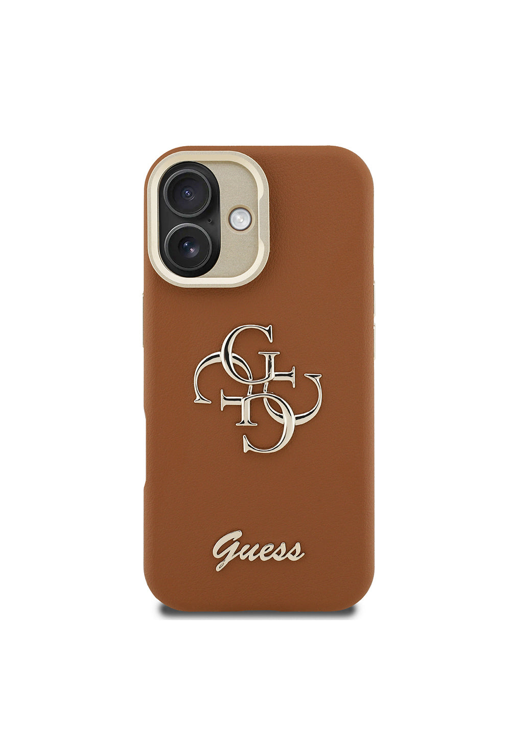 Apple iPhone 16 Kılıf Guess Orijinal Lisanslı Grained Yazı Logolu Kamera Standlı Kapak