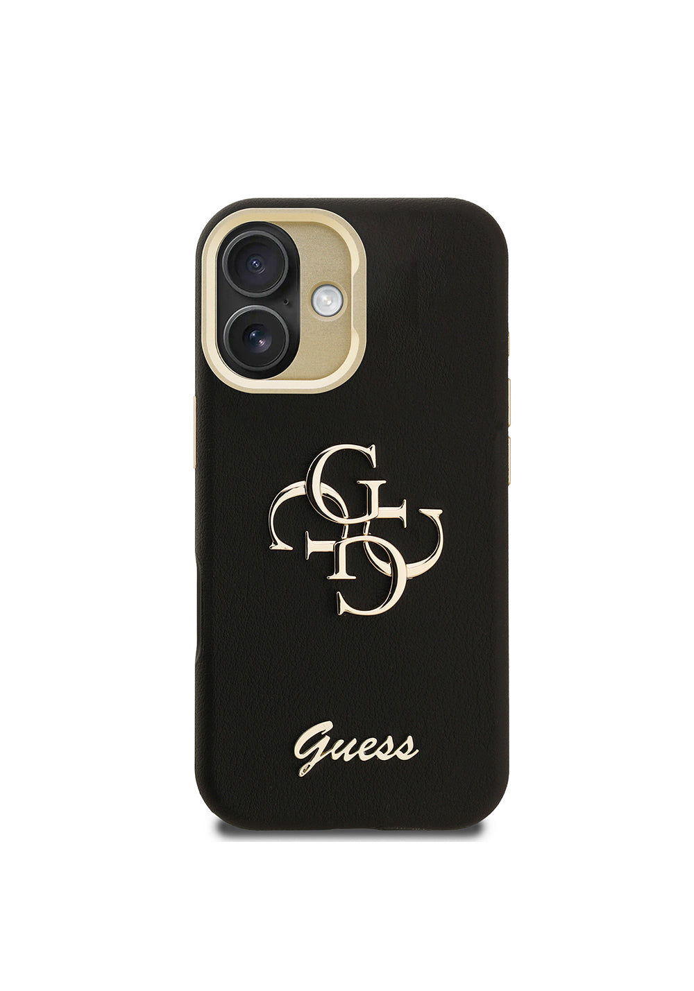 Apple iPhone 16 Kılıf Guess Orijinal Lisanslı Grained Yazı Logolu Kamera Standlı Kapak
