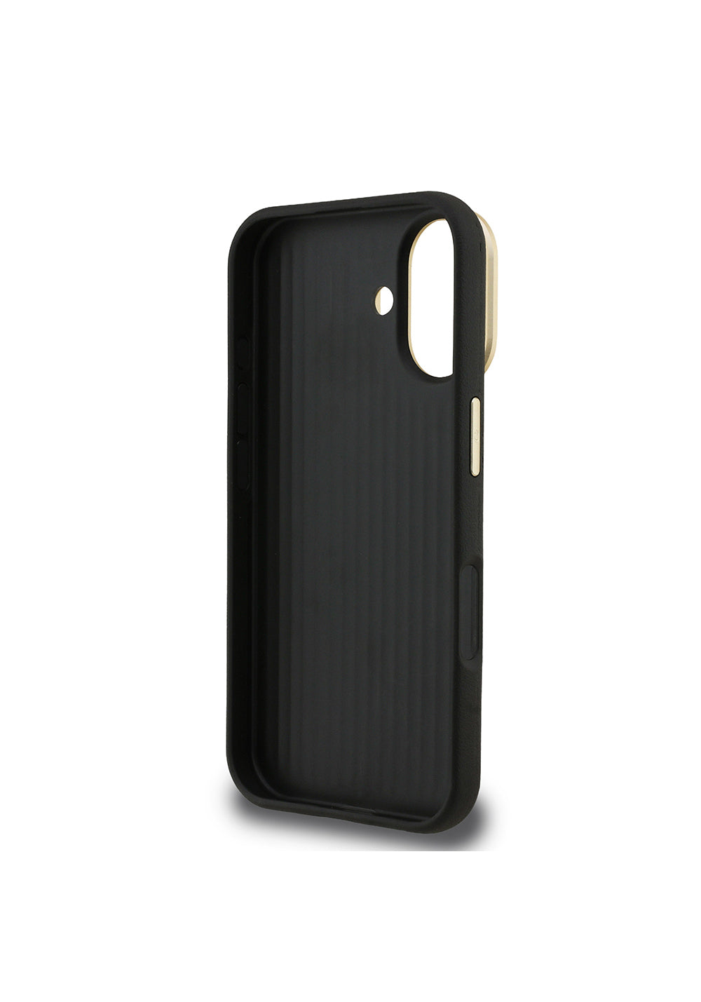 Apple iPhone 16 Kılıf Guess Orijinal Lisanslı Grained Yazı Logolu Kamera Standlı Kapak