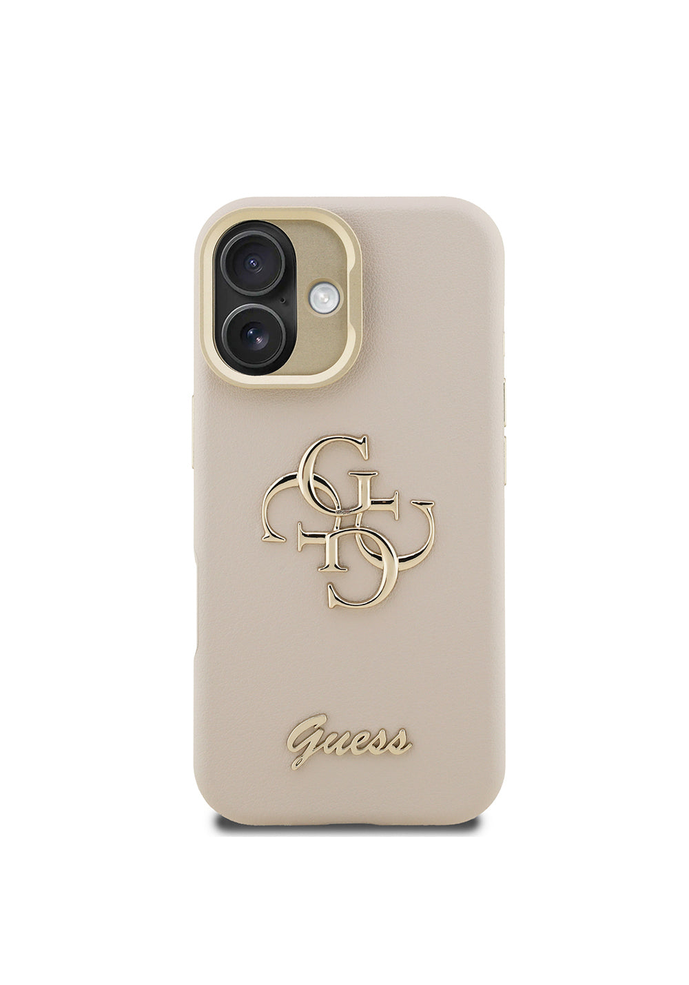 Apple iPhone 16 Kılıf Guess Orijinal Lisanslı Grained Yazı Logolu Kamera Standlı Kapak
