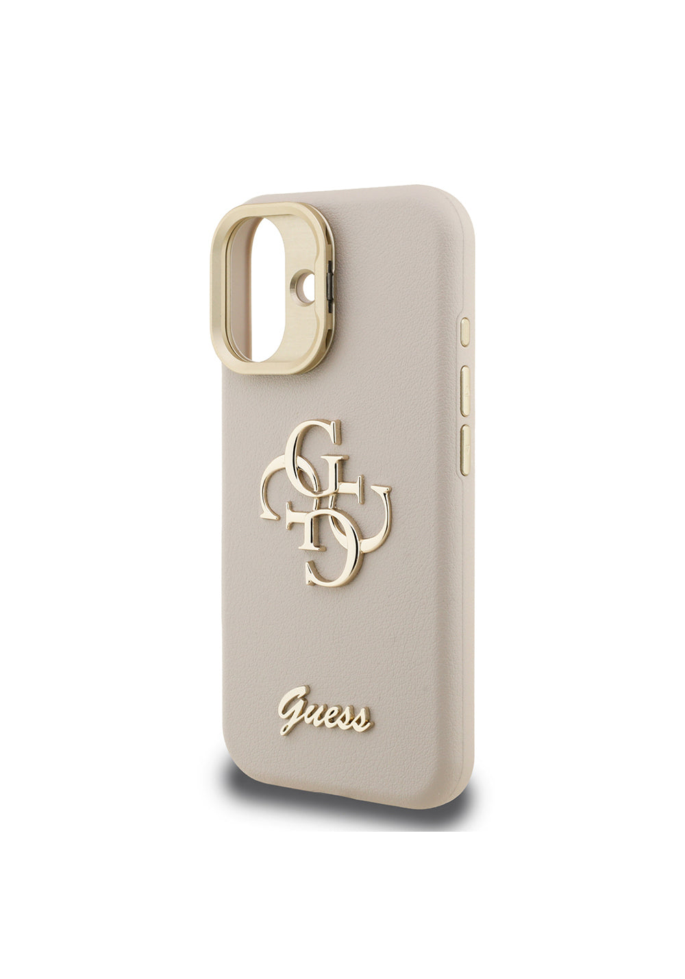 Apple iPhone 16 Kılıf Guess Orijinal Lisanslı Grained Yazı Logolu Kamera Standlı Kapak
