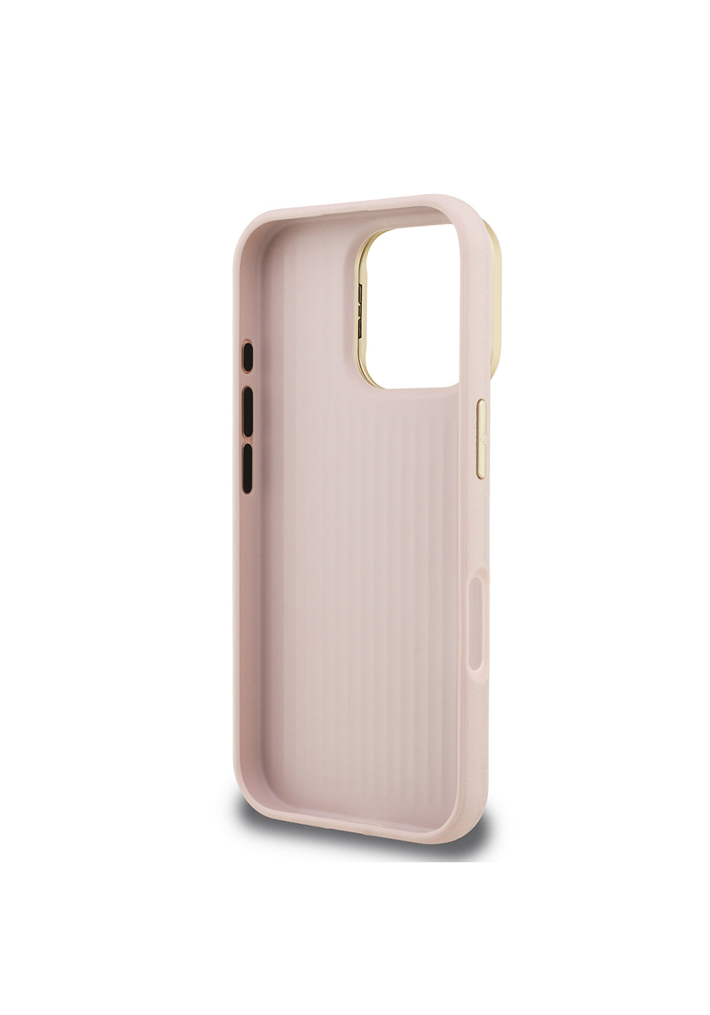 Apple iPhone 16 Pro Kılıf Guess Orijinal Lisanslı Grained Yazı Logolu Kamera Standlı Kapak